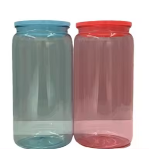 Versandbereit Fabrik Direkt lebensmittelecht BPA-freie PC klare Kunststoff 16oz Snowglobe Bier Cola Dose für Party