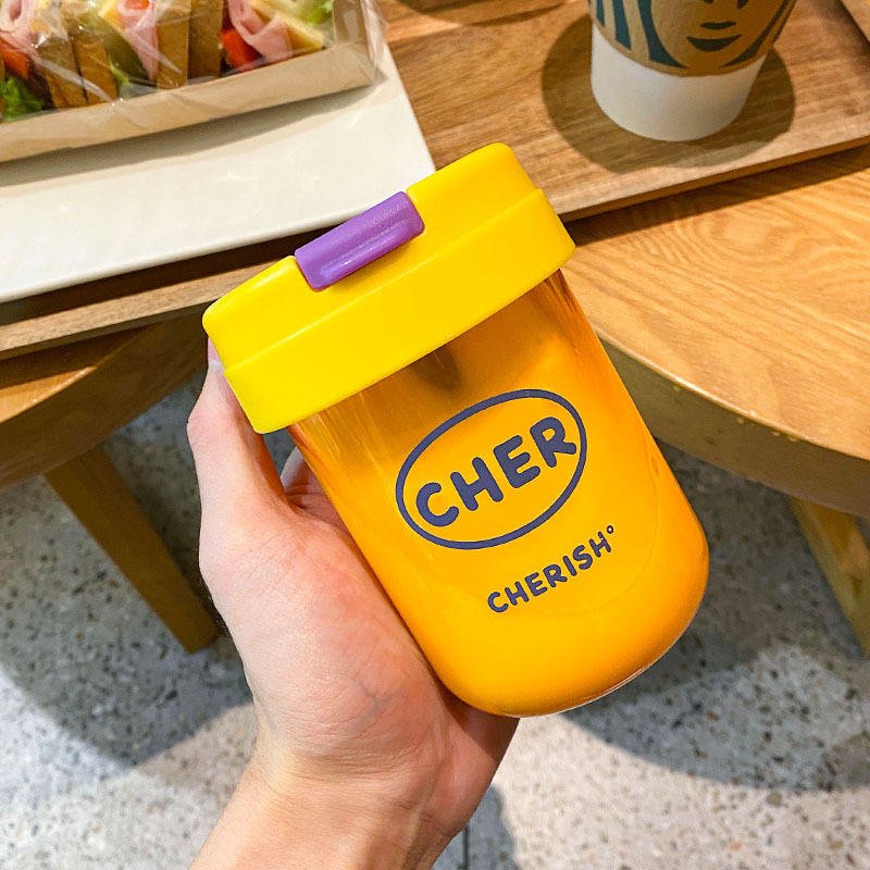 Creative Portable Modern 300ml Colorful Plastic Tumbler Cups With Straw - photo 2