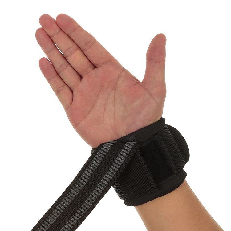 Gym Wrist Straps With D Ring Reinforced Weight Lifting Hand Straps for Strength Training Workout Grip Aid