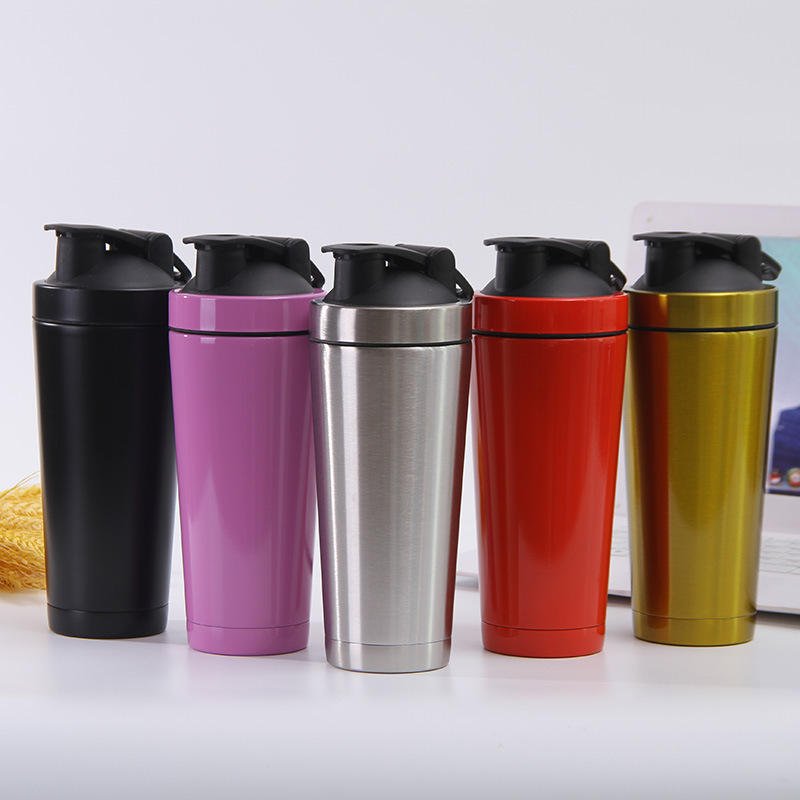 Stainless Steel Protein Shaker Bottle with Storage Compartment - photo 2