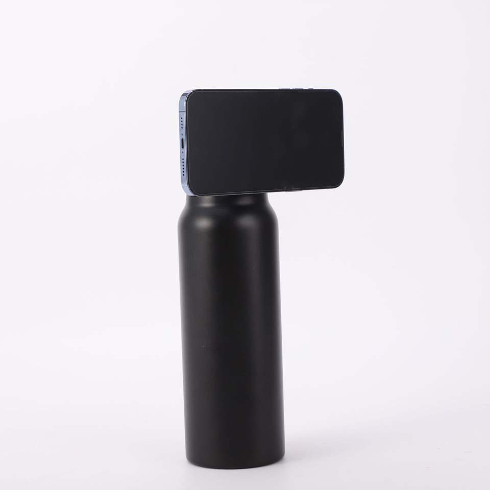 Water Bottle Design 710ml Magnetic Ferrofluid Liquid Stainless Steel Magnetic Water Bottle With Phone Holder - photo 4