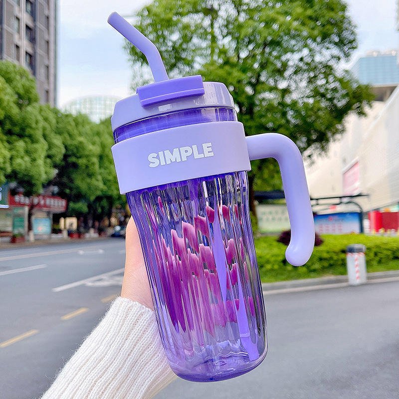 32oz Plastic Coffee Mug with Handle and Straw - photo 3