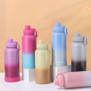 Werbegeschenk Edelstahl doppelwandige Vakuumflasche Thermo isolierte 32oz Sport Aqua Flasche Trinkflasche