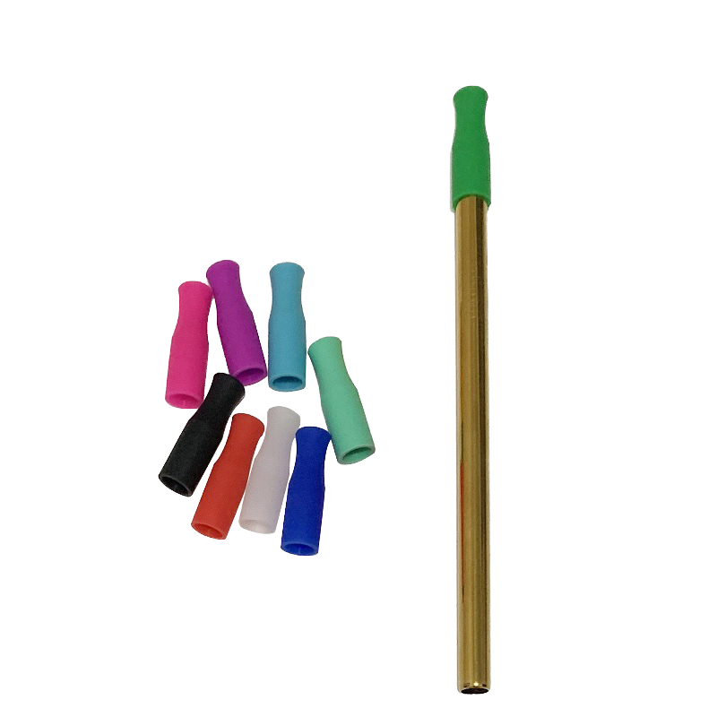 12mm Eco-Friendly Silicone Straw Tips and Cover for Extra Wide Stainless Steel Straws-Bar Accessories