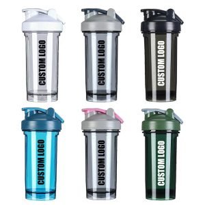 زجاجة شيكر رياضية للتمارين خالية من BPA 600ml 20oz