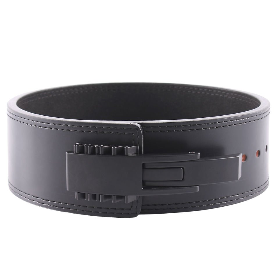 Custom Logo 10mm Microfiber Leather Lever Belt Powerlifting Weightlifting Back Support for Squat Deadlift