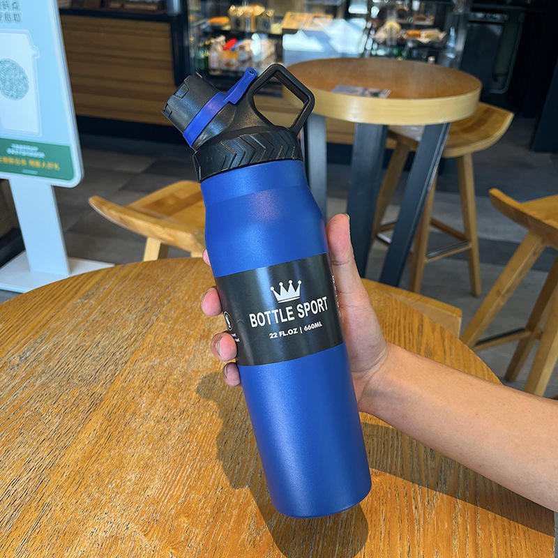 22oz 660ml Insulated Stainless Steel Water Bottle with Handle - photo 3
