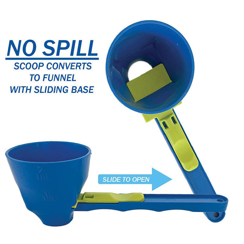 No Spill Protein Powder Scoop Measuring Spoon Funnel - photo 2