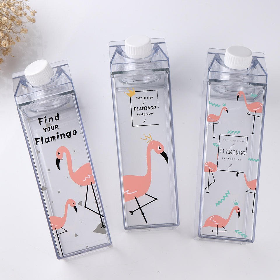 Creative Design 1000ml Large Bpa Free Clear Plastic Milk Carton Water Bottle With Custom Printing - photo 3