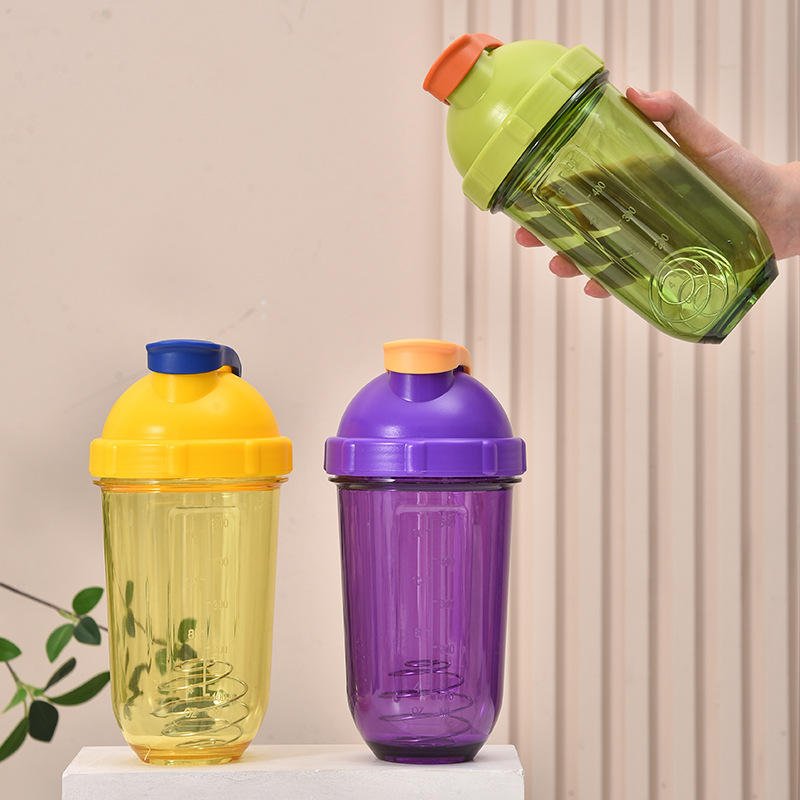 Wholesale 500ml Portable Clear BPA Free Plastic Gym Workout Protein Shaker Bottle With Scales - photo 3