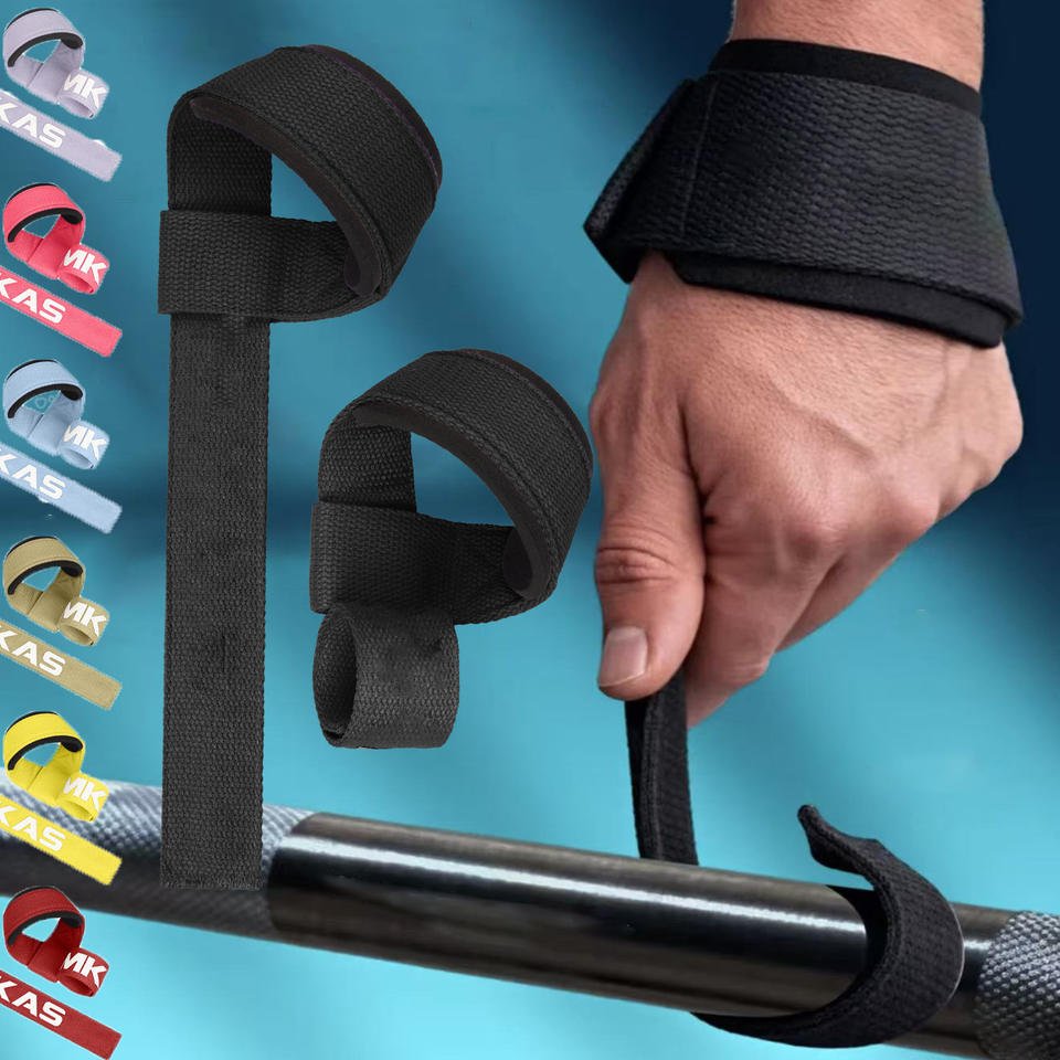 Slap On Gym Wrist Straps Padded Lifting Straps Snap Design Weightlifting Hand Strap For Strength Workout Hand Grip Protection