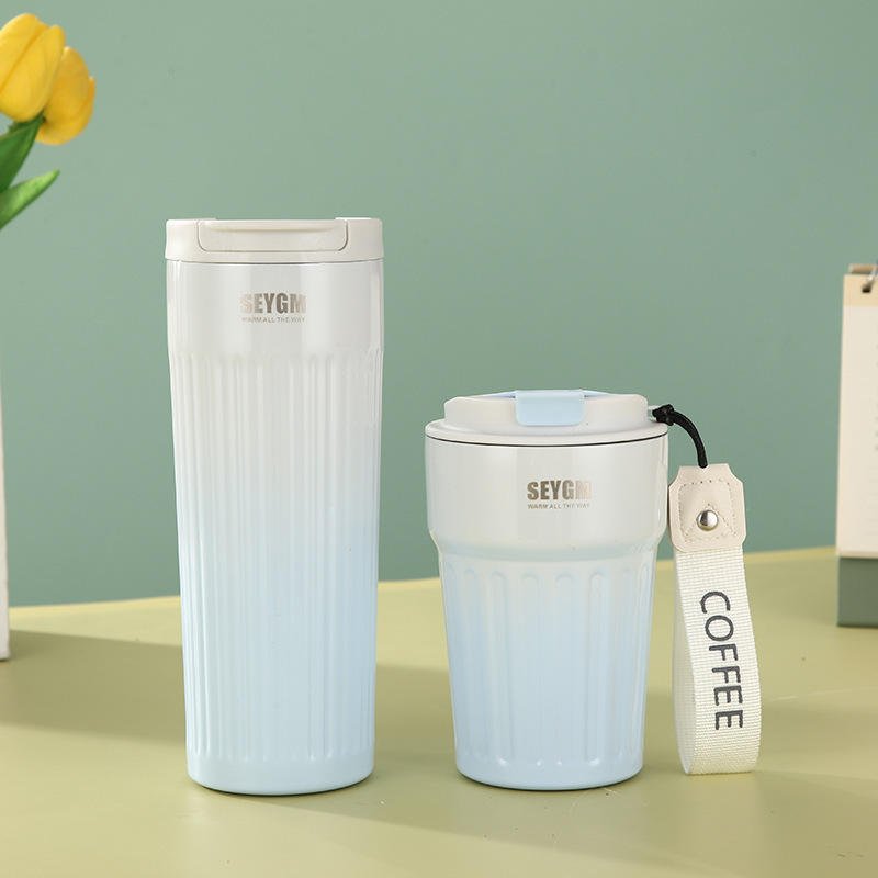 Cute 400ml Gradient Color Summer Last Blast Classic Insulated Stainless Steel Car Tumbler for Girls - photo 5