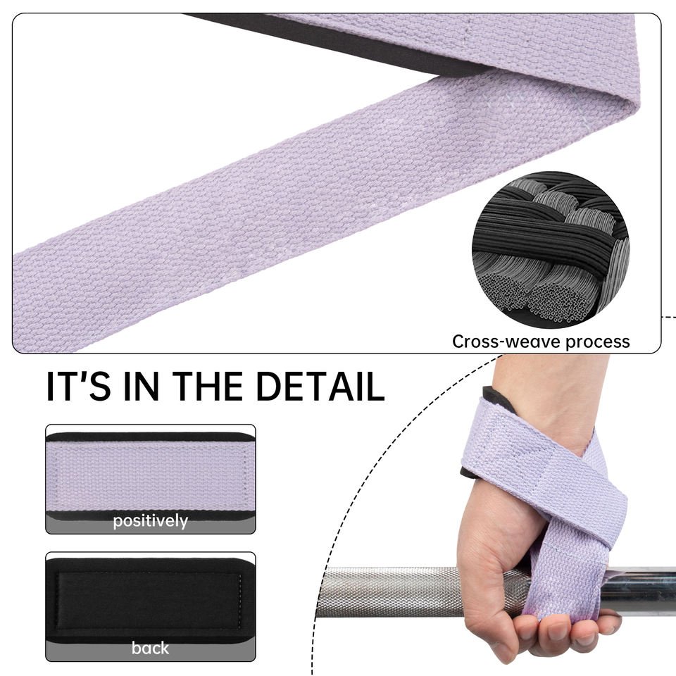 Slap On Gym Wrist Straps Padded Lifting Straps Snap Design Weightlifting Hand Strap For Strength Workout Hand Grip Protection - photo 4