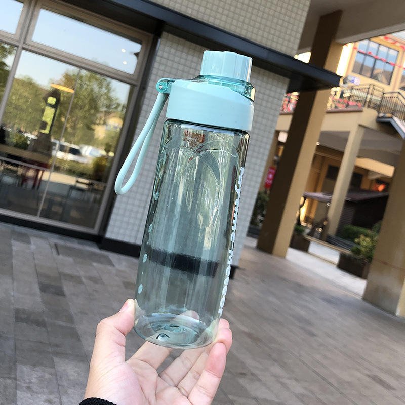 Large Capacity 680ml Kids Student Outdoor Sports Gym Portable Aquaflask Clear Plastic Water Bottle - photo 3