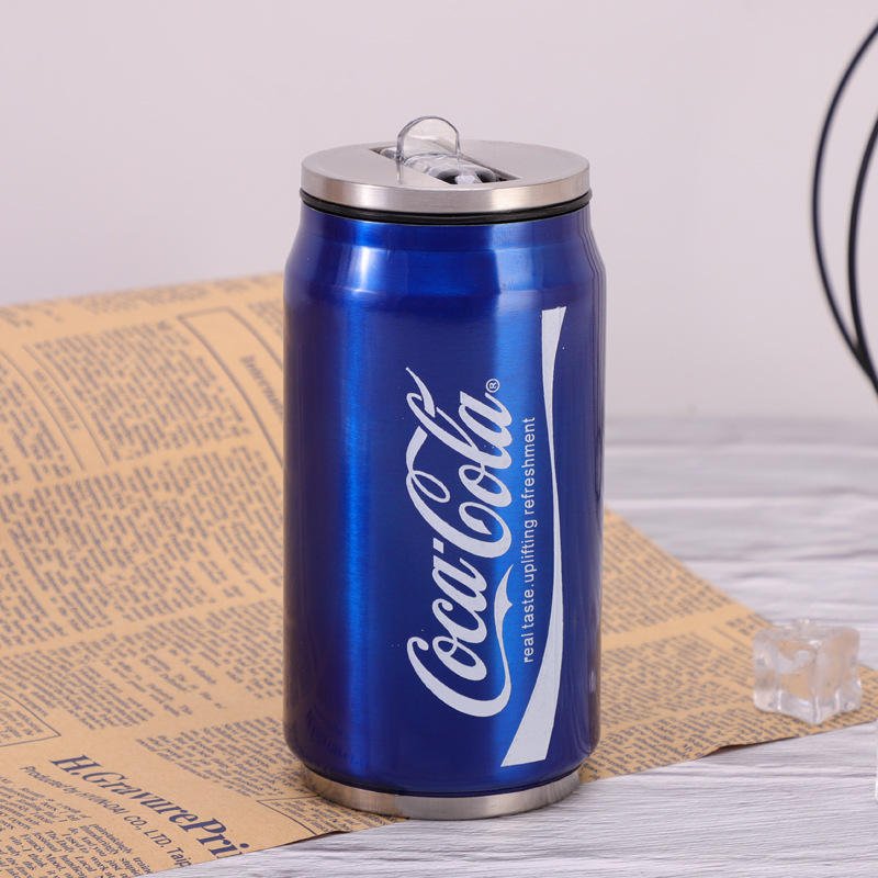 Creative Design 500ml Soda Can Shape Insulated Stainless Steel Tumbler Mug Cup With Lid and Straw - photo 2