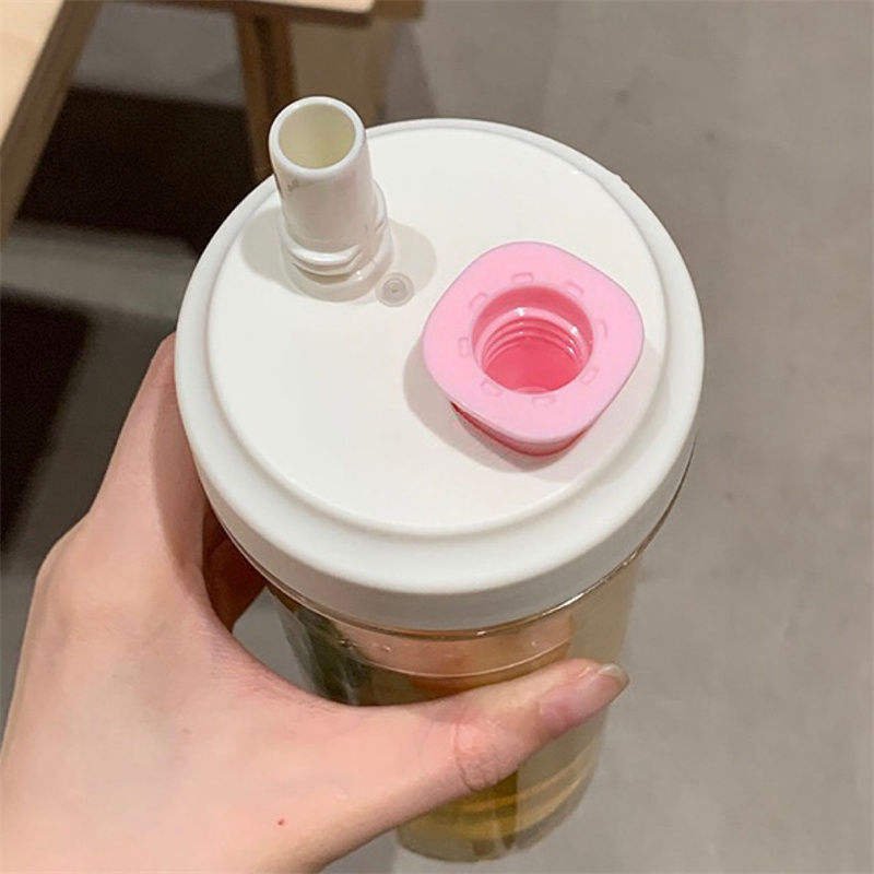 Large Capacity 500ml/850ml Bubble Tea Borosilicate Glass Cup With Lid and Straw - photo 5