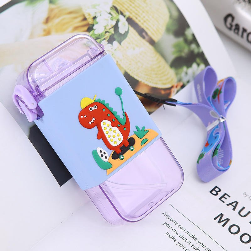 Korean Style A5 Flat Square Cartoon Water Bottle - photo 3