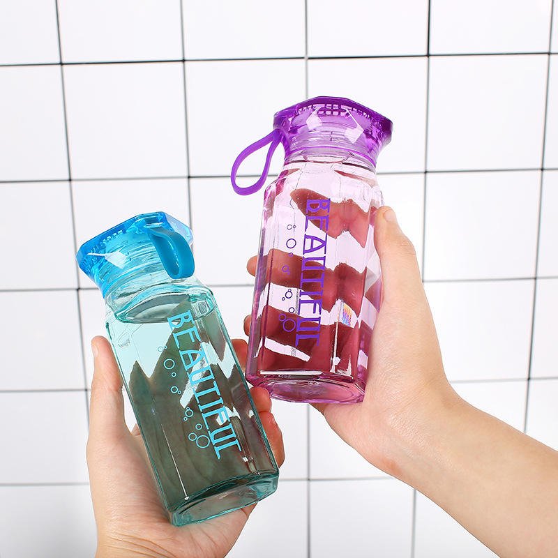 Portable Leak-proof Glass Water Bottle with Silicone - photo 2