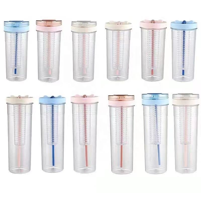 Wholesale 24oz Clear Acrylic Plastic Insulated Double Wall Skinny Tumbler With Straw - photo 5