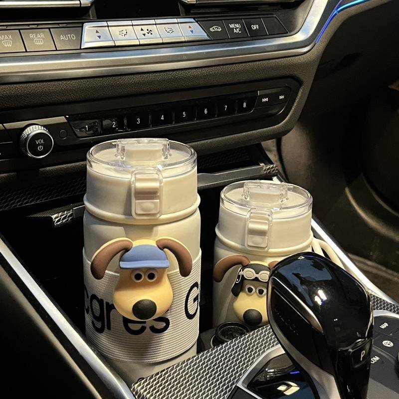 350ml 550ml Double Wall BPA Free Insulated Hot and Cold Stainless Steel Water Bottle With Leather Strap - photo 5