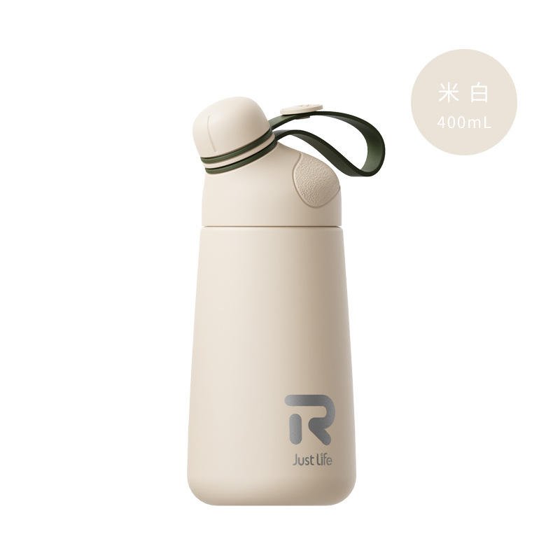 400ml 14oz Creative Girls Ladies Stainless Steel Insulated Frosted BOBO Mouth Outdoor Sports Hot Water Bottles - photo 5