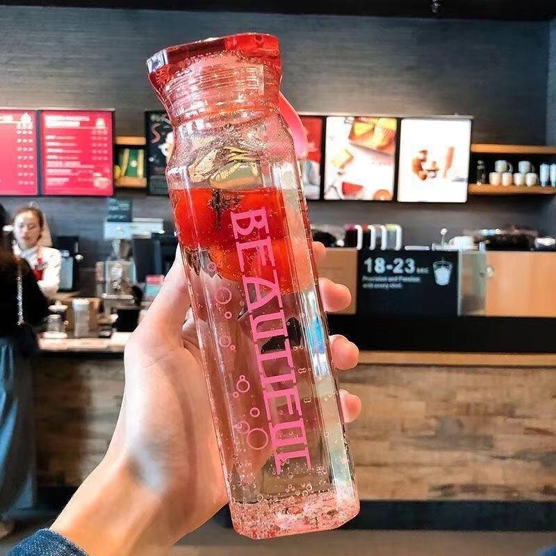 Creative 500ml Diamond Glass Water Bottle - photo 3