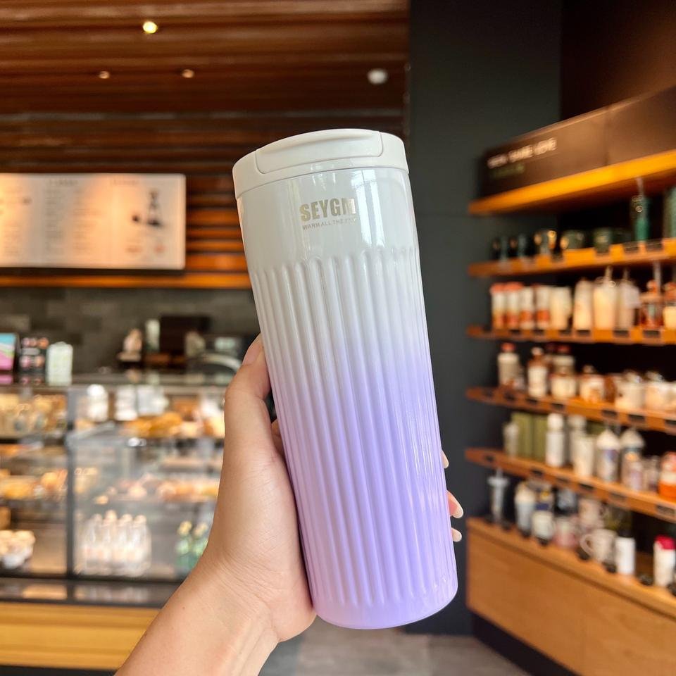 500ml Portable Skinny Double Wall Insulated Stainless Steel Car Water Tumbler Mug for Girls - photo 4