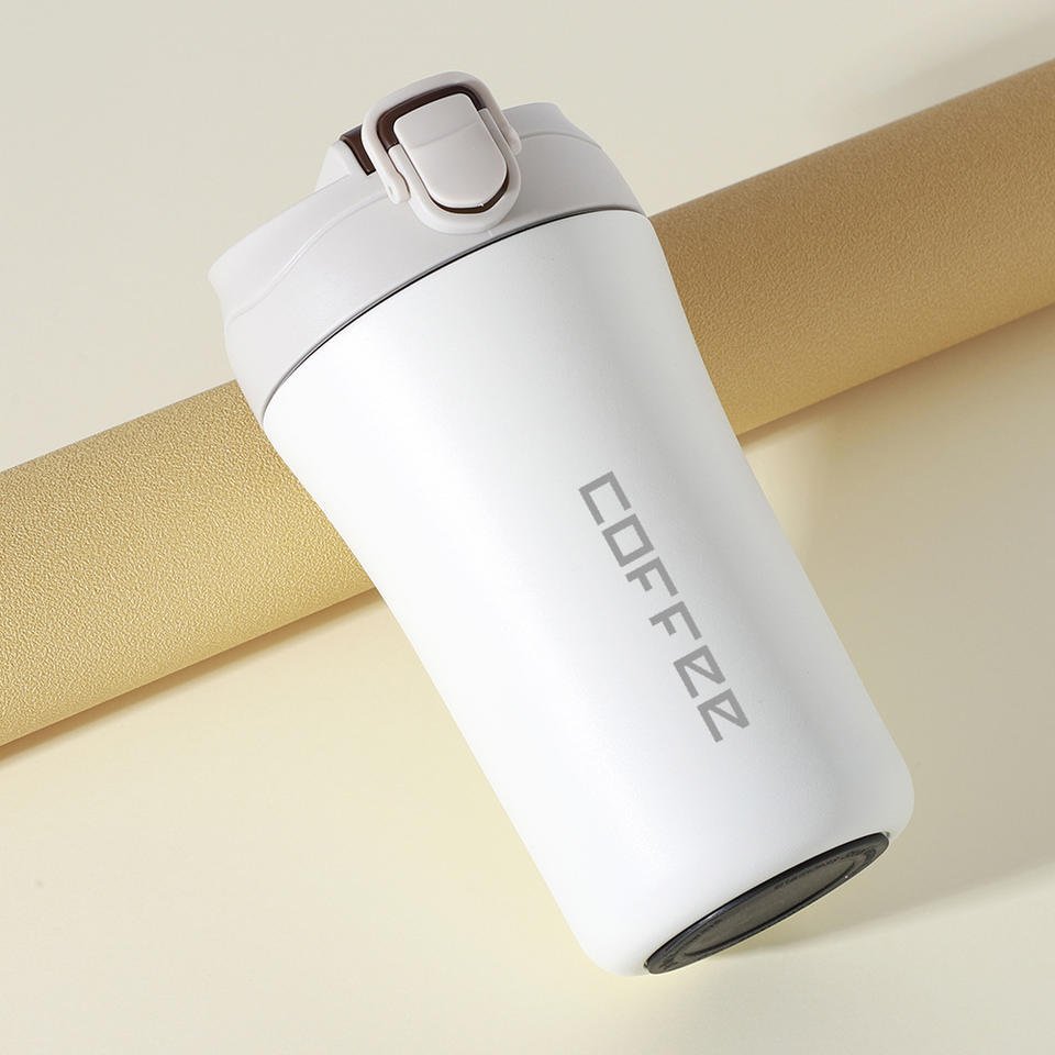 14oz 400ml Wholesale Vintage Unique Handleless Stainless Steel Coffee Mugs With Dual Drinking Lid - photo 3