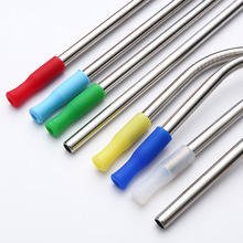 8mm 6mm Eco-Friendly Silicone Straw Tips and Cover for Extra Wide Stainless Steel Straws-Bar Accessories - photo 3