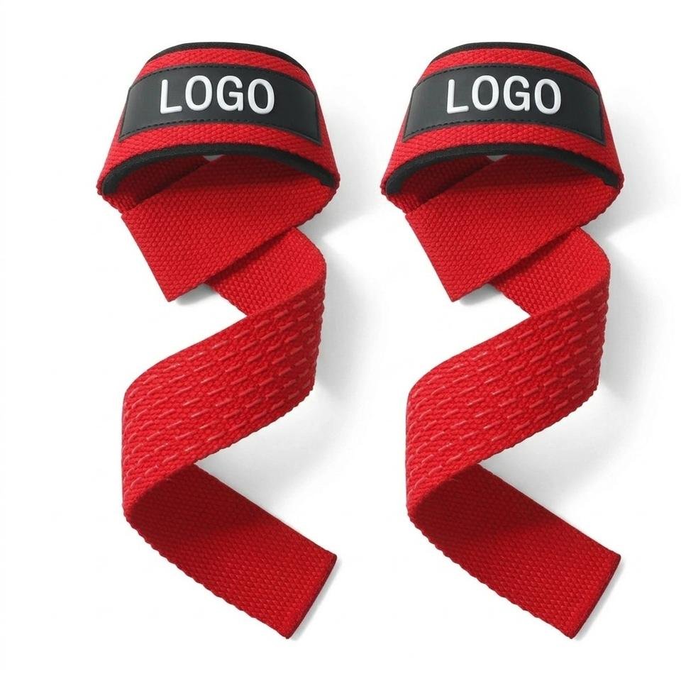 Customized Logo Gym Accessories Professional Heavy Duty Padded Weight Lifting Straps Wholesale Gym Fitness Wrist Straps - photo 2