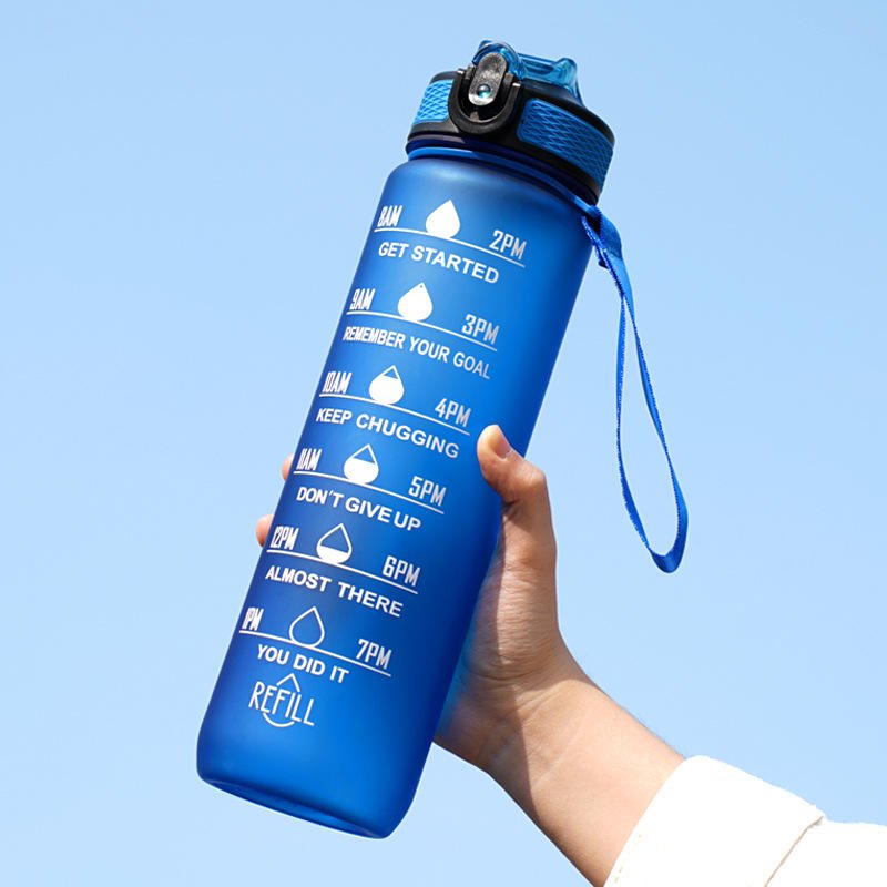 Hot Sale Custom Logo Outdoor Fitness Sports Gradient Color 1000ml 32oz Plastic Water Bottle with Straw - photo 4