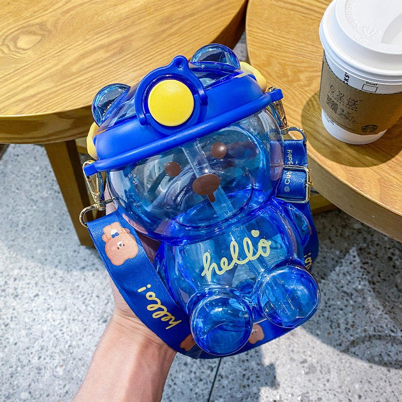 Nice Bear Shaped Kid Outdoor Portable BPA Free 1000ml Children Drinking Water Bottle - photo 4
