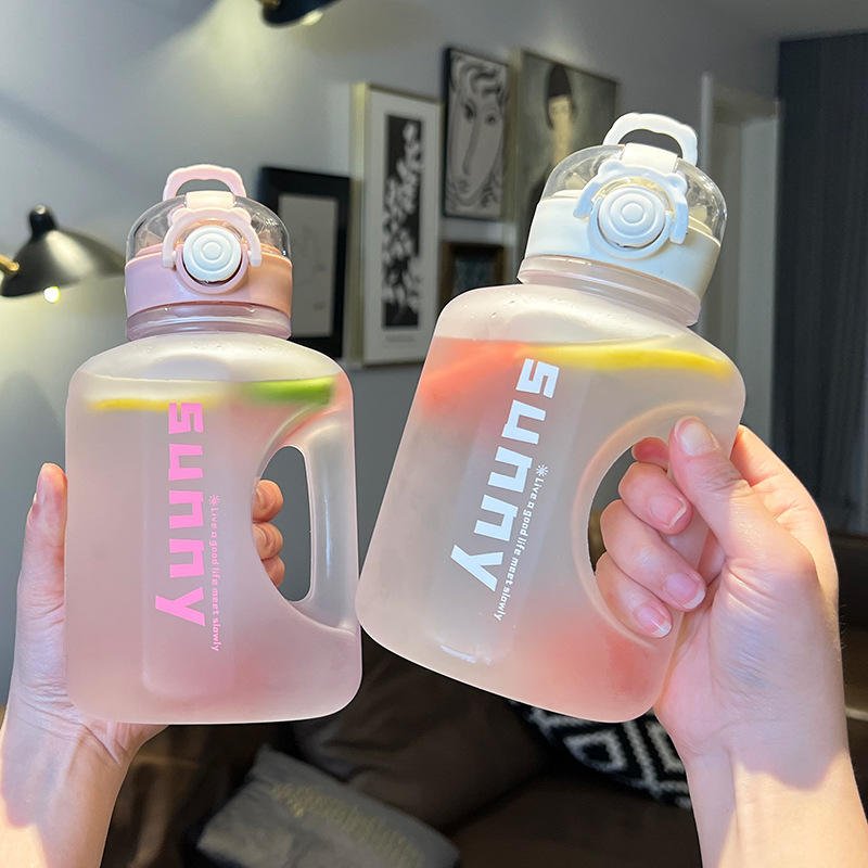 Fitness Plastic Straw Water Bottles for Girls - photo 2