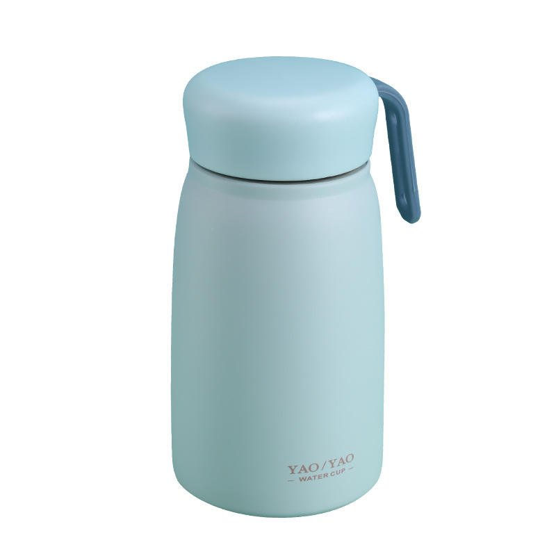 Korean-Style Portable Stainless Steel Thermos Cup 350ml Big Belly Hand Gift Matching Cup for Men Women Vacuum for Drink & Food