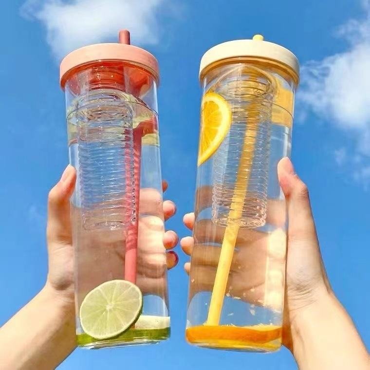 Wholesale 24oz Clear Acrylic Plastic Insulated Double Wall Skinny Tumbler With Straw
