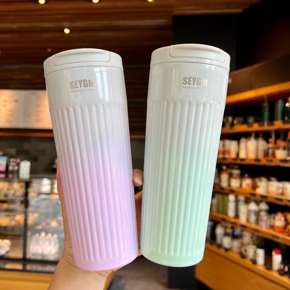 500ml Portable Skinny Double Wall Insulated Stainless Steel Car Water Tumbler Mug for Girls