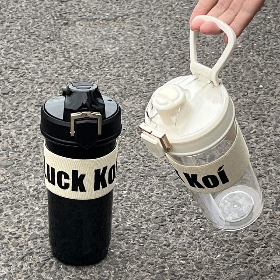 600ml Reusable Plastic Water Bottle with Sleeve Handle - photo 2