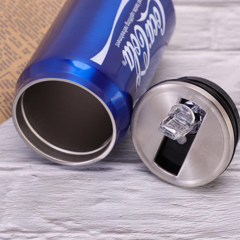Creative Design 500ml Soda Can Shape Insulated Stainless Steel Tumbler Mug Cup With Lid and Straw - photo 5