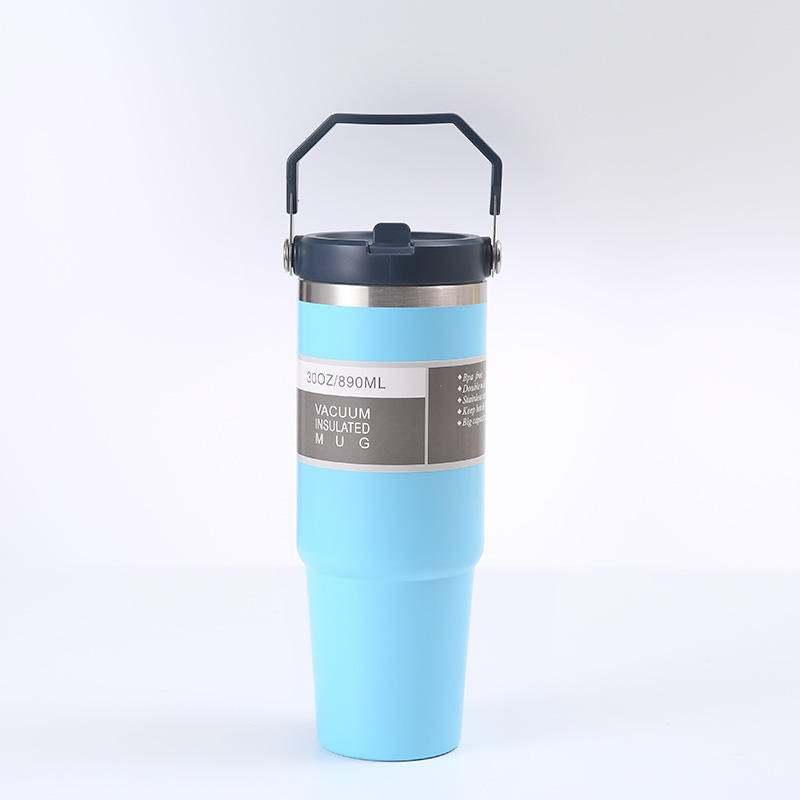 30oz Insulated Custom Stainless Steel Water Mugs Cup Tumbler With Lid and Handle