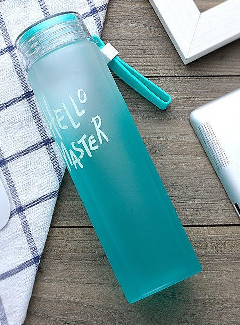 480ml Portable Simple Bpa Free Colorful Sport Outdoor Frosted Plastic Water Bottle With Strap - photo 5