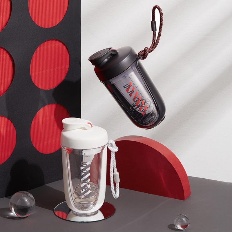 Leakproof Water Bottle 600ml Portable Protein Powder Shaker Bottle With Stainless Steel Mixer Ball - photo 3
