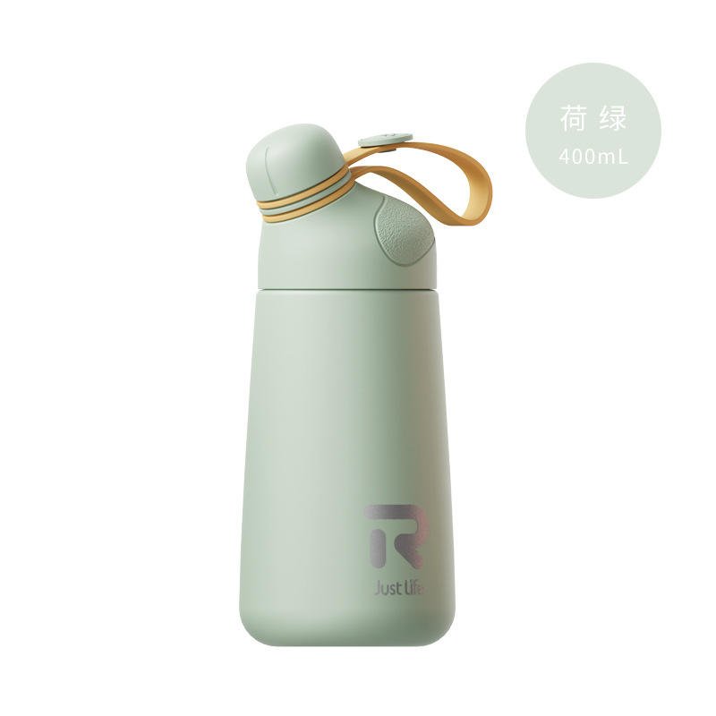 400ml 14oz Creative Girls Ladies Stainless Steel Insulated Frosted BOBO Mouth Outdoor Sports Hot Water Bottles - photo 4