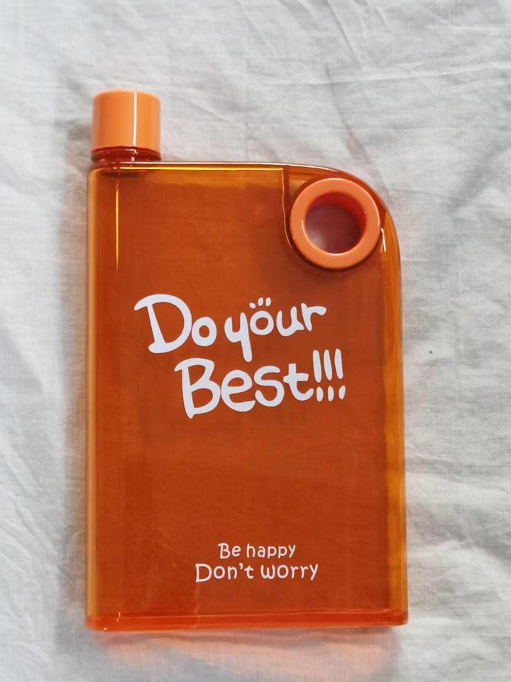 Promotional Gift Custom Logo Notebook A5 Memo Flat Portable 450ml Plastic Water Bottle - photo 3