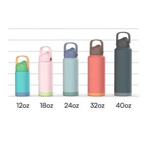 Patent isolierte Trinkflasche 12oz Kinder Edelstahl Sublimation Trinkflasche mit Anti-Staub Strohhalm Deckel