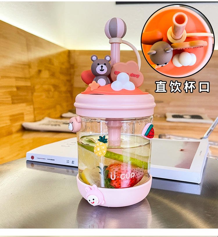 BPA Free Wholesale Portable Acrylic 470ml Plastic Boba Straw Kids Tumbler Cups With Lids and Straws - photo 4