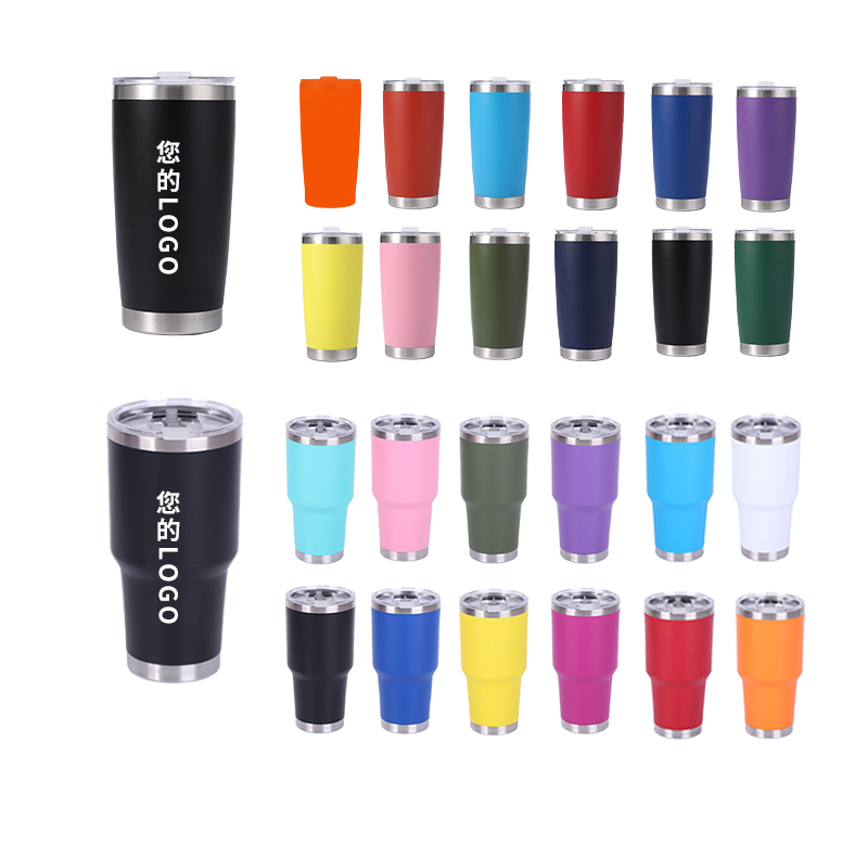 Custom Powder Coated 20oz Insulated Double Wall Stainless Steel Tumbler Mini Style With Handgrip for Coffee Water Beer Tea Gifts - photo 2