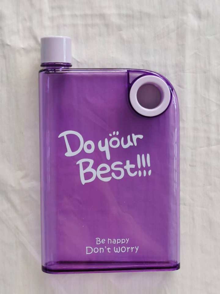 Promotional Gift Custom Logo Notebook A5 Memo Flat Portable 450ml Plastic Water Bottle - photo 2