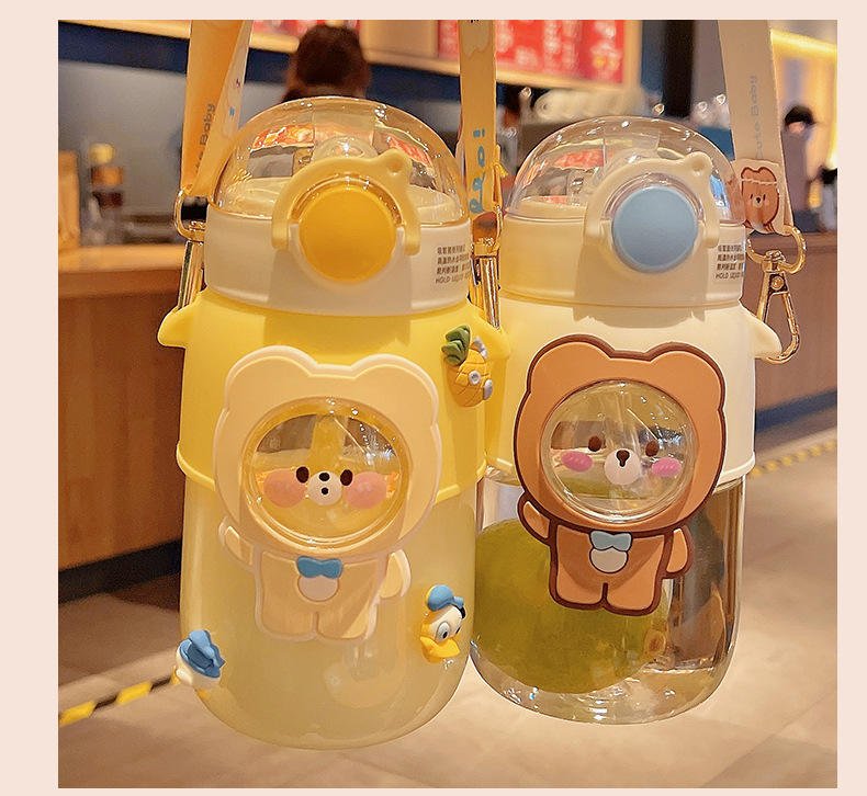 700ml Portable Children Drinking Plastic Straw Cup School Sports Water Bottle - photo 3