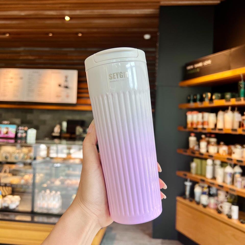 500ml Portable Skinny Double Wall Insulated Stainless Steel Car Water Tumbler Mug for Girls - photo 5