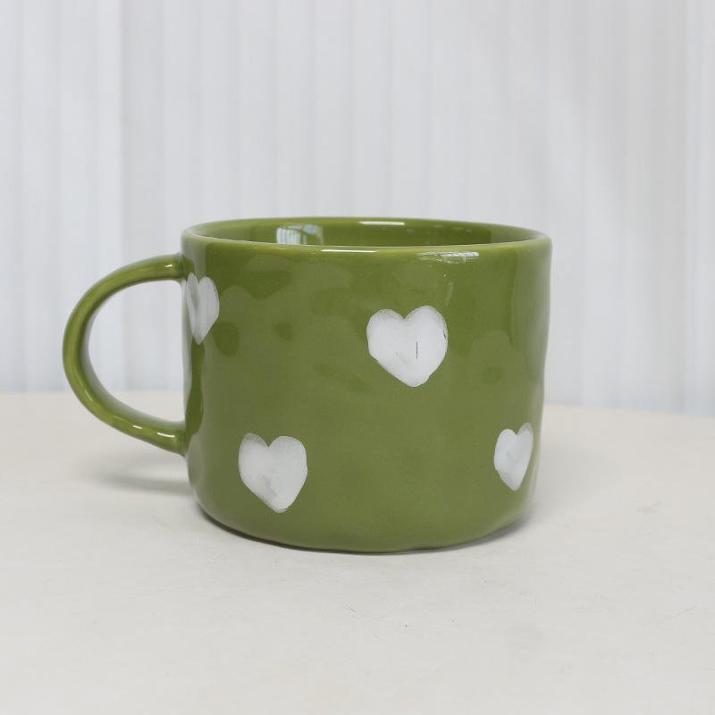 Handmade Ceramic Coffee Cup 300ml Espresso Customized Glazed Stoneware Mug Dishwasher Safe Reusable Kitchen Gift Barista Set - photo 2
